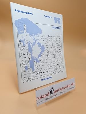 Bild des Verkufers fr Deutsch ; Ergnzungsheft ; Telekolleg 2 zum Verkauf von Roland Antiquariat UG haftungsbeschrnkt