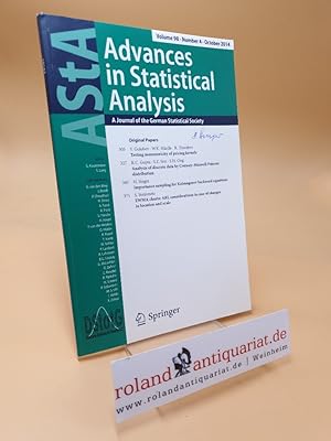 Seller image for Advances in statistical analysis ; Volume 98 ; Number 4 ; October 2014 for sale by Roland Antiquariat UG haftungsbeschrnkt