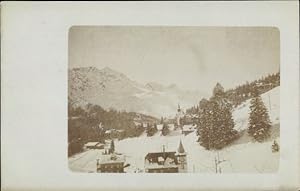 Foto Ansichtskarte / Postkarte Arosa Kanton Graubünden Schweiz, Stadtansicht im Winter