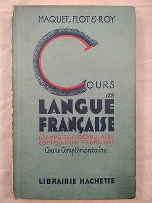 Seller image for Cours de langue franaise grammaire et exercices, analyse, vocabulaire, composition franaise. for sale by KULTur-Antiquariat