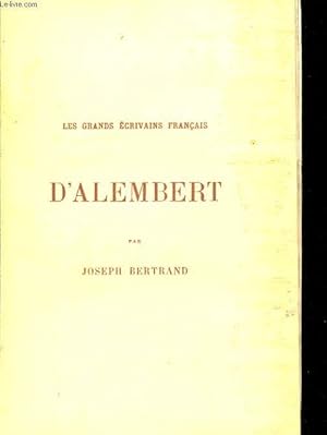 Bild des Verkufers fr D'ALEMBERT zum Verkauf von Le-Livre