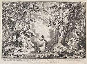 JOHANN ELIAS RIDINGER (1698 - 1767). "Das Paradies oder die Schöpfung und der Sündenfall des erst...