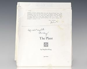 The Plant: Part Three Stephen King Original Annotated Galley Proof.