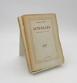 Image du vendeur pour Actuelles chroniques 1944-1948 mis en vente par L'Ancienne Librairie