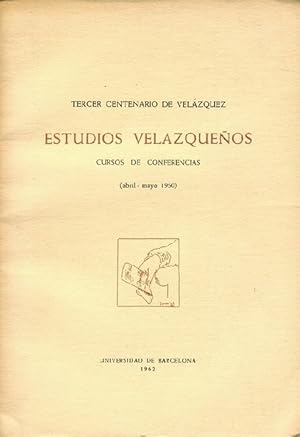 Bild des Verkufers fr Estudios velazqueos. Cursos de conferencias. Tercer centenario de Velzquez (abril-mayo 1960). zum Verkauf von La Librera, Iberoamerikan. Buchhandlung