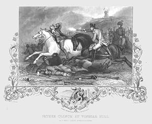 FATHER CLINCH AT VINEGAR HILL,With Elaborate Border,Historical 1855 Irish Steel Engraved Print