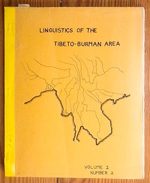 Seller image for Linguistics of the Tibeto-Burman Area Volume 2, Number 2 (Fall 1975) for sale by RG Vintage Books
