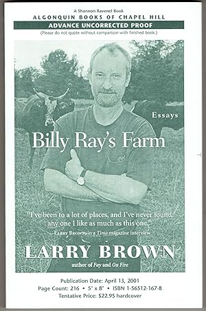Seller image for Billy Ray's Farm (Uncorrected proof) for sale by Eureka Books