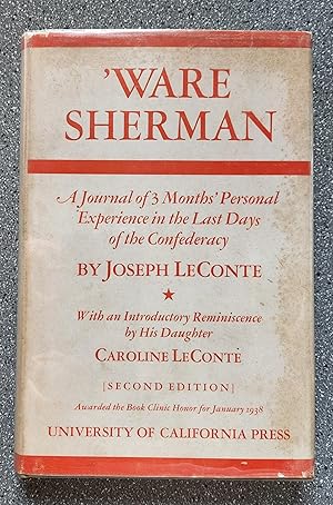 Immagine del venditore per Ware Sherman: A Journal of 3 Months' Personal Experience in the Last Days of the Confederacy venduto da Books on the Square