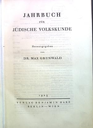 Bild des Verkufers fr Jahrbuch fr jdische Volkskunde. zum Verkauf von books4less (Versandantiquariat Petra Gros GmbH & Co. KG)