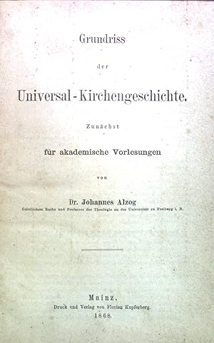 Imagen del vendedor de Grundriss der Universal-Kirchengeschichte. a la venta por books4less (Versandantiquariat Petra Gros GmbH & Co. KG)