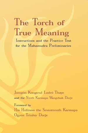 Image du vendeur pour Torch of True Meaning : Instructions and the Practice Text for the Mahamudra Preliminaries mis en vente par GreatBookPricesUK