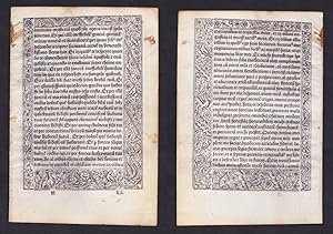 Leaf of a Book of Hours printed on vellum / Blatt eines gedruckten Stundenbuches auf Pergament / ...