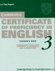 Immagine del venditore per Cambridge Certificate of Proficiency in English 3 Teacher's Book: Examination Papers from University of Cambridge Esol Examinations (CPE Practice Tests) venduto da Modernes Antiquariat an der Kyll