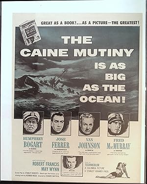 Immagine del venditore per The Caine Mutiny Trade Print Ad 1954 Humphrey Bogart, Jose Ferrer, Fred MacMurray venduto da AcornBooksNH