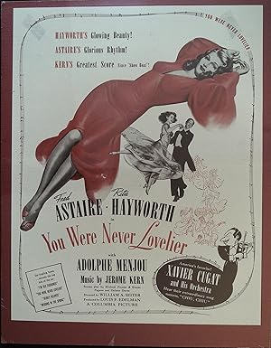 Immagine del venditore per You Were Never Lovelier Trade Print Ad 1944 Fred Astaire, Rita Hayworth venduto da AcornBooksNH