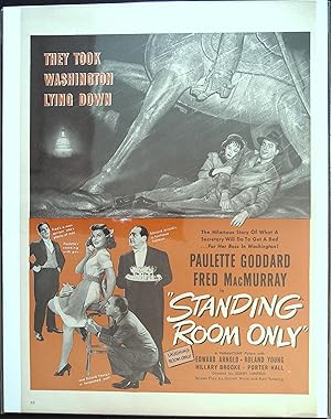 Immagine del venditore per Standing Room Only Trade Print Ad 1944 Paulette Goddard, Fred MacMurray, Edward Arnold venduto da AcornBooksNH