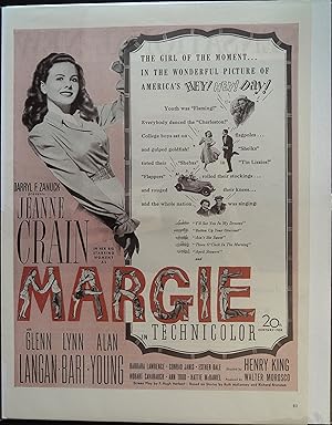 Margie Trade Print Ad 1946 Jeanne Crain, Glenn Langan, Lynn Bari