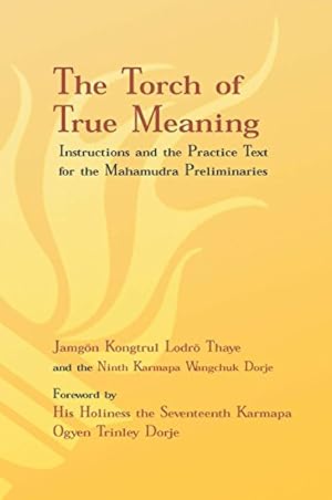 Seller image for Torch of True Meaning: Instructions and the Practice for the Mahamudra Preliminaries by Lodro Thaye, Jamgon Kongtrul, Wangchuk Dorje, Ninth Karmapa, Dorje, Wangchuk, Dorje, Ogyen Trinley [Paperback ] for sale by booksXpress