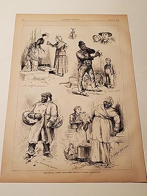 Seller image for 1876 Harper's Weekly Engraving of "Philadelphia Street Characters" for sale by rareviewbooks