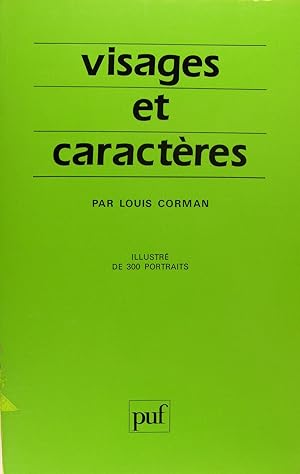 Image du vendeur pour Visages et caractres - La science morphopsychologique. mis en vente par Philippe Lucas Livres Anciens