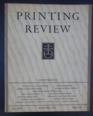 Printing Review,the magazine of the British Printing Industry,no XXVIII,Autumn,1938