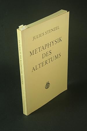 Bild des Verkufers fr Metaphysik des Altertums - MARKED UP COPY. zum Verkauf von Steven Wolfe Books