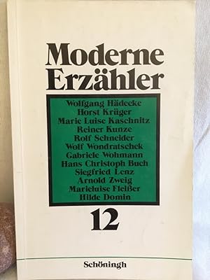 Seller image for Moderne Erzhler: XII; Generationen: Konflikte, Spannungen, Hilfen. for sale by Versandantiquariat Waffel-Schrder