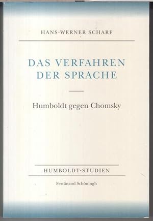 Bild des Verk�ufers f�r Das Verfahren der Sprache. Humboldt gegen Chomsky ( = Humboldt-Studien ). zum Verkauf von Antiquariat Carl Wegner