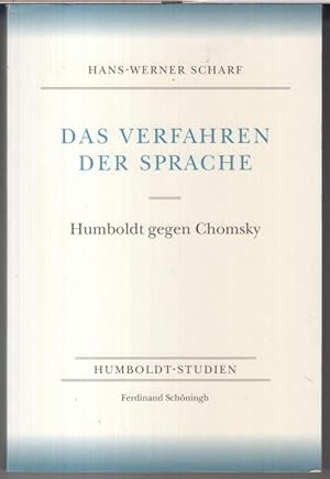Bild des Verkufers fr Das Verfahren der Sprache. Humboldt gegen Chomsky ( = Humboldt-Studien ). zum Verkauf von Antiquariat Carl Wegner