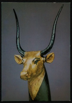 Imagen del vendedor de Cow's Head Gilded Treasures Of Tutankhamun Postcard a la venta por Postcard Anoraks