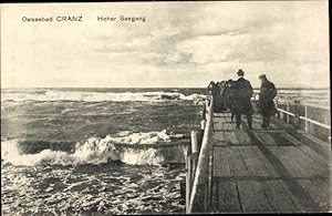 Bild des Verkufers fr Ansichtskarte / Postkarte Selenogradsk Ostseebad Cranz Ostpreuen, Hoher Seegang zum Verkauf von akpool GmbH