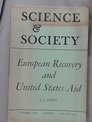 Bild des Verk�ufers f�r Science and Society (Science & Society). Volume 12, No 3, 1948: European Recovery and United States Aid. zum Verkauf von Plurabelle Books Ltd