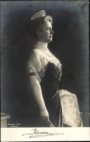 Ansichtskarte / Postkarte Großherzogin Hilda von Baden, Portrait, Rotes Kreuz