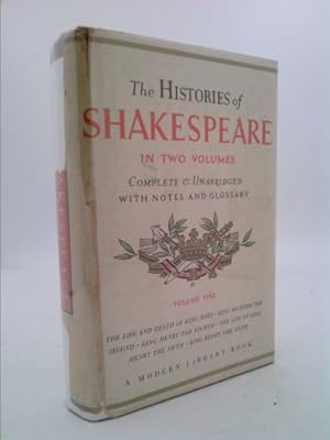 Bild des Verkufers fr Histories of Shakespeare Volume 1 zum Verkauf von ThriftBooksVintage