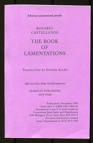 Seller image for The Book of Lamentations for sale by Between the Covers-Rare Books, Inc. ABAA
