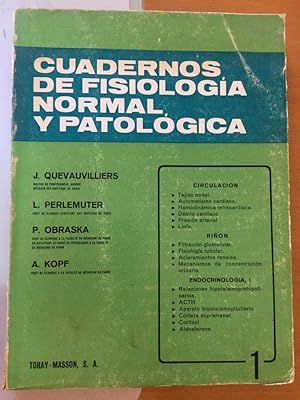 Imagen del vendedor de Cuadernos de fisiologa normal y patolgica. Vol. 1 a la venta por Libreria Anticuaria Camino de Santiago