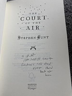 Bild des Verkufers fr THE COURT OF THE AIR: SIGNED LINED DATED UK FIRST EDITION HARDCOVER zum Verkauf von Books for Collectors