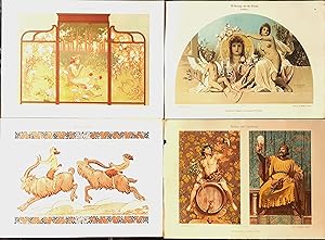 Seller image for Quattro litografie estratte da Dekorative Vorlbilder 1899/1900 for sale by Studio bibliografico De Carlo