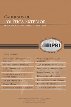 Seller image for Cadernos de Poltica Exterior - Ano 4 . Nmero 7 . primeiro semestre de 2018 for sale by Livraria Ing