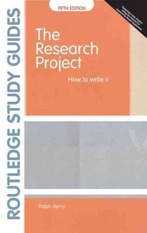 Imagen del vendedor de Research Project : How To Write It a la venta por GreatBookPrices