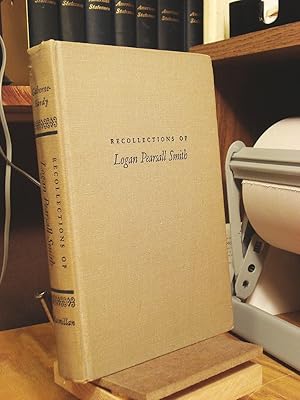 Seller image for Recollections of Logan Pearsall Smith for sale by Henniker Book Farm and Gifts
