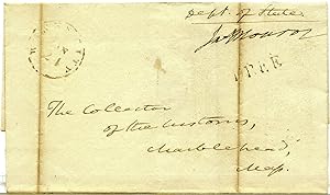 ATTRACTIVE WAR OF 1812 JAMES MONROE FREE FRANK, WITH MILITARY ORDERS NOTATION ABOUT THE RULES FOR...