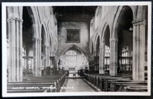 Malpas Parish Church Interior Real Photo Postcard