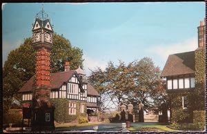 Crewe Postcard Cheshire Lodge Gates And Clock Tower