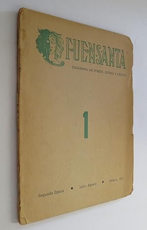 Imagen del vendedor de Fuensanta. Cuaderno de Poesa, Letras y Critica. Segunda poca. Julio-Agosto. Numero 1. a la venta por Librera Urbe