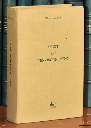 Image du vendeur pour DROIT DE L ENVIRONNEMENT mis en vente par La Memoire du Droit