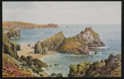 Kynance Cove From The Rill Postcard Vintage Cornwall