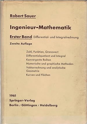 Bild des Verkufers fr Ingenieur-Mathematik, Erster Band - Differential- und Integralrechnung zum Verkauf von Antiquariat Hans Wger