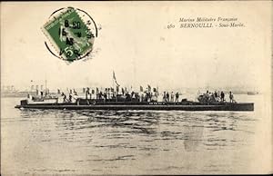 Ansichtskarte / Postkarte Bernoulli, Sous Marin, Marine Militaire Francaise, Französisches Unters...